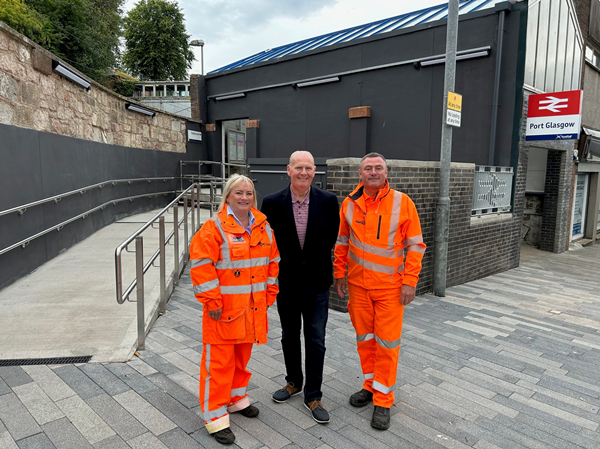 Port Glasgow Train station new step-free access entrance